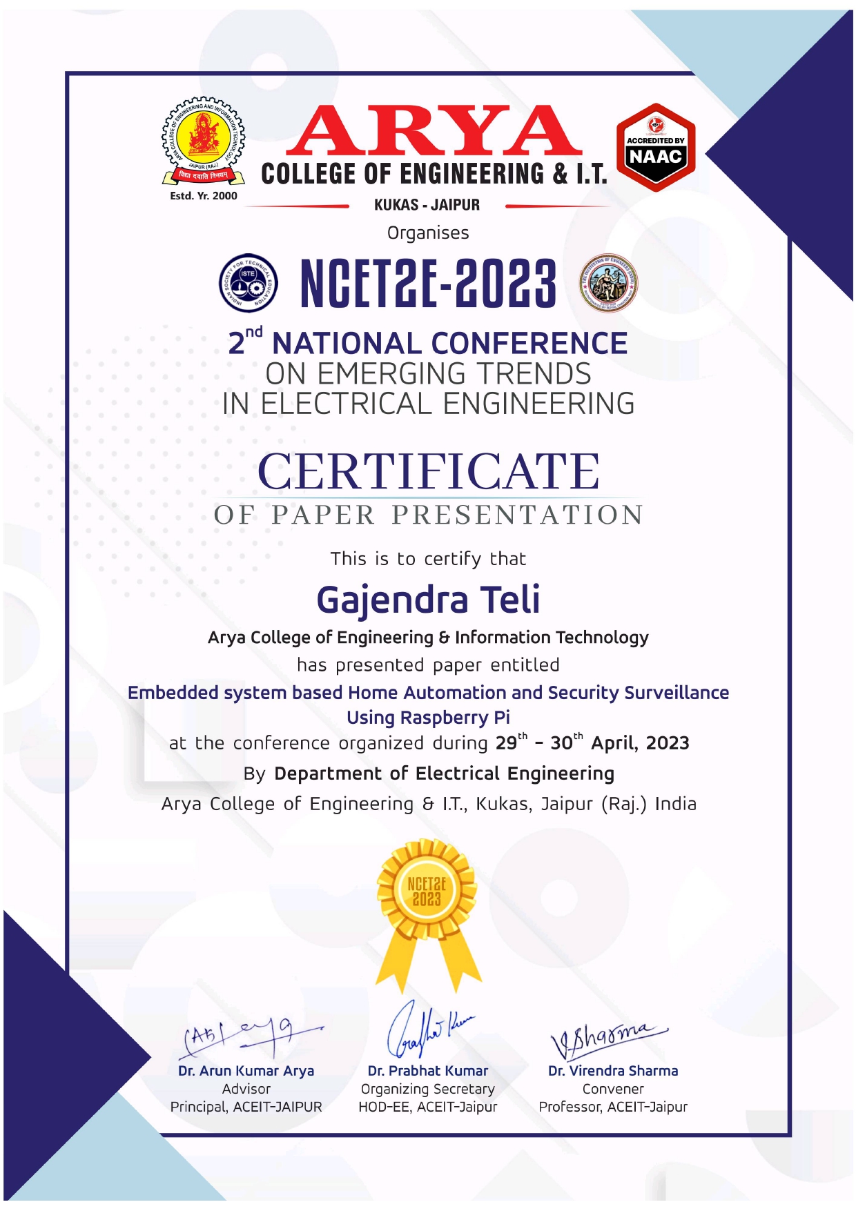 Certificate 2